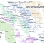 Map of Glaciers of Himachal Pradesh